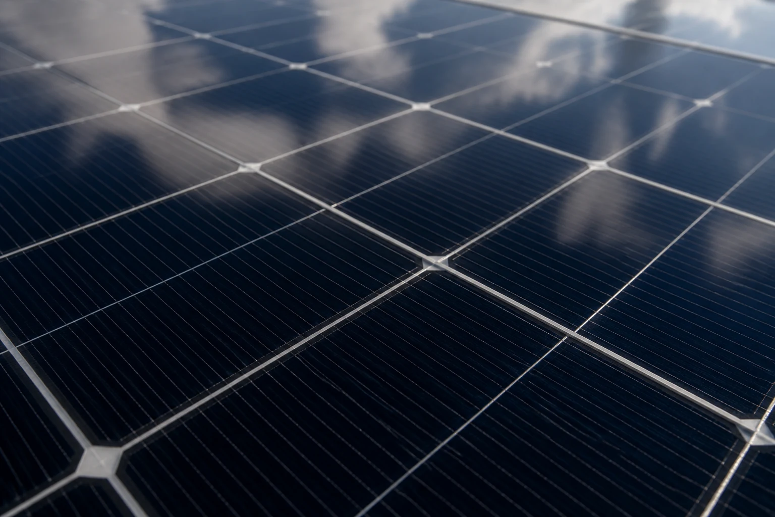 Détail de cellules photovoltaïques monocristallines Détail de cellules photovoltaïques monocristallines